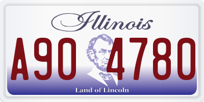 IL license plate A904780