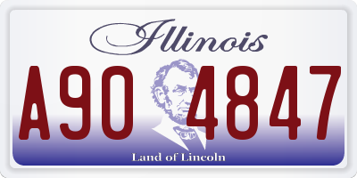 IL license plate A904847