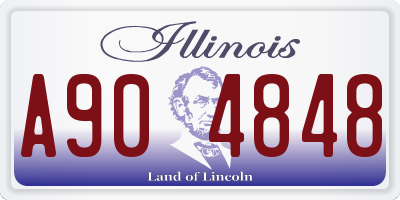 IL license plate A904848