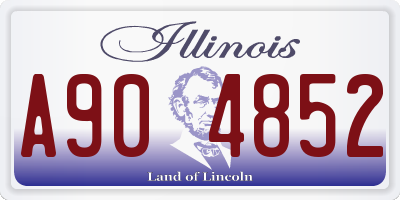 IL license plate A904852