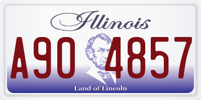 IL license plate A904857