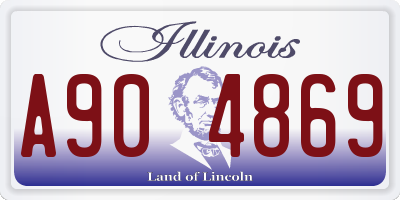 IL license plate A904869