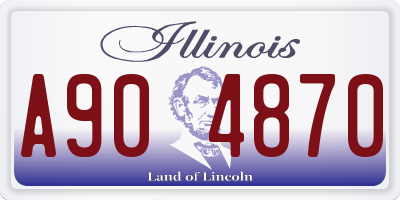 IL license plate A904870