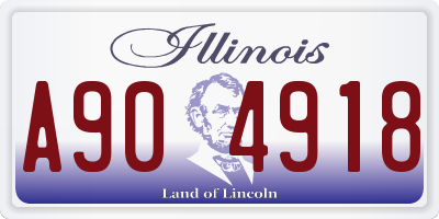 IL license plate A904918