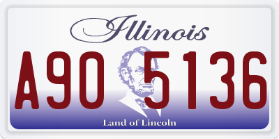 IL license plate A905136