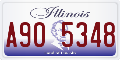 IL license plate A905348