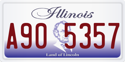 IL license plate A905357