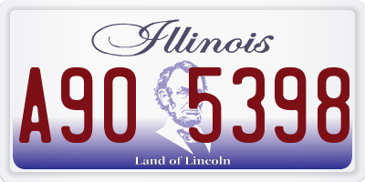IL license plate A905398