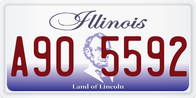 IL license plate A905592