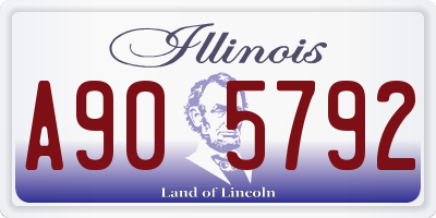 IL license plate A905792