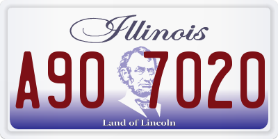 IL license plate A907020