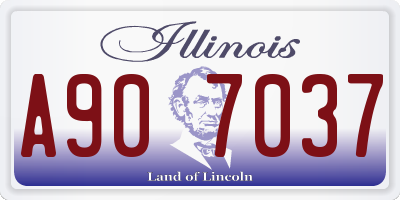 IL license plate A907037