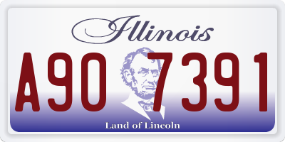IL license plate A907391
