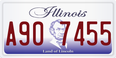 IL license plate A907455