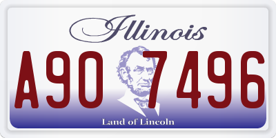 IL license plate A907496