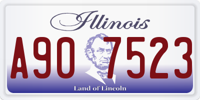 IL license plate A907523