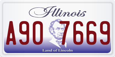 IL license plate A907669
