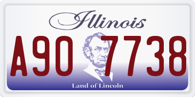 IL license plate A907738