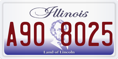 IL license plate A908025
