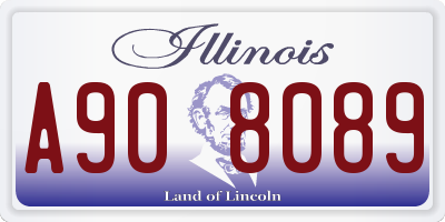 IL license plate A908089