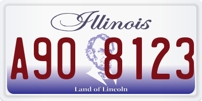 IL license plate A908123