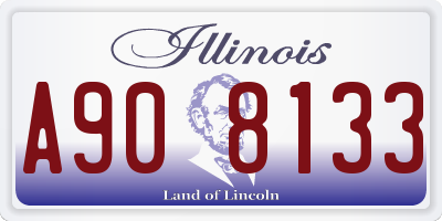 IL license plate A908133