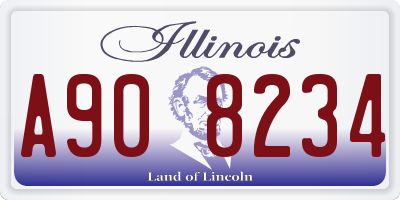 IL license plate A908234