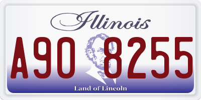 IL license plate A908255