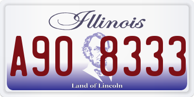 IL license plate A908333