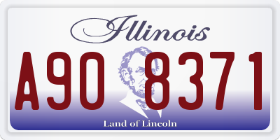 IL license plate A908371