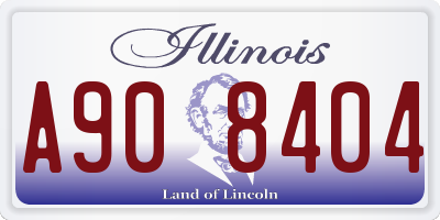 IL license plate A908404