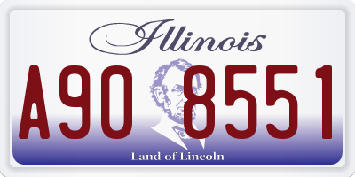 IL license plate A908551