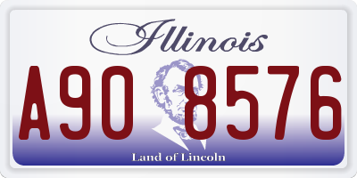 IL license plate A908576