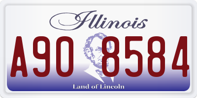 IL license plate A908584
