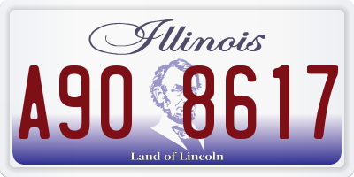 IL license plate A908617