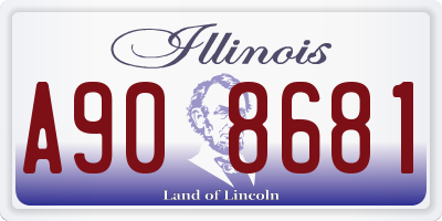 IL license plate A908681