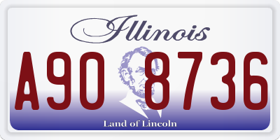 IL license plate A908736