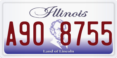 IL license plate A908755