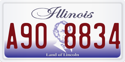 IL license plate A908834