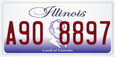 IL license plate A908897
