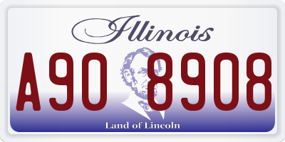 IL license plate A908908