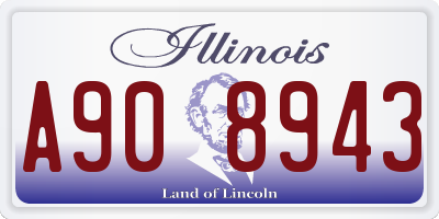 IL license plate A908943