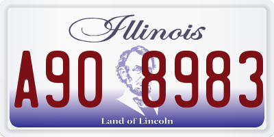 IL license plate A908983