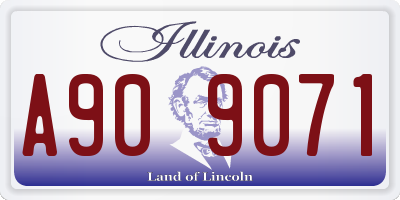 IL license plate A909071