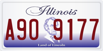 IL license plate A909177