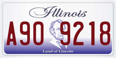 IL license plate A909218