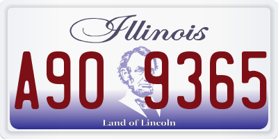 IL license plate A909365