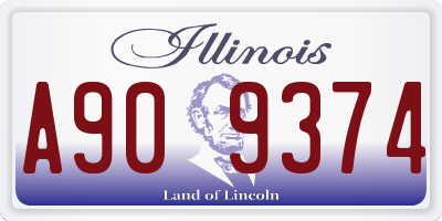 IL license plate A909374