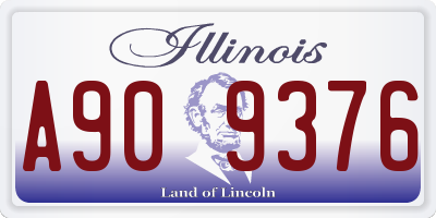 IL license plate A909376