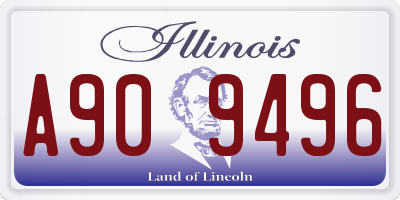 IL license plate A909496